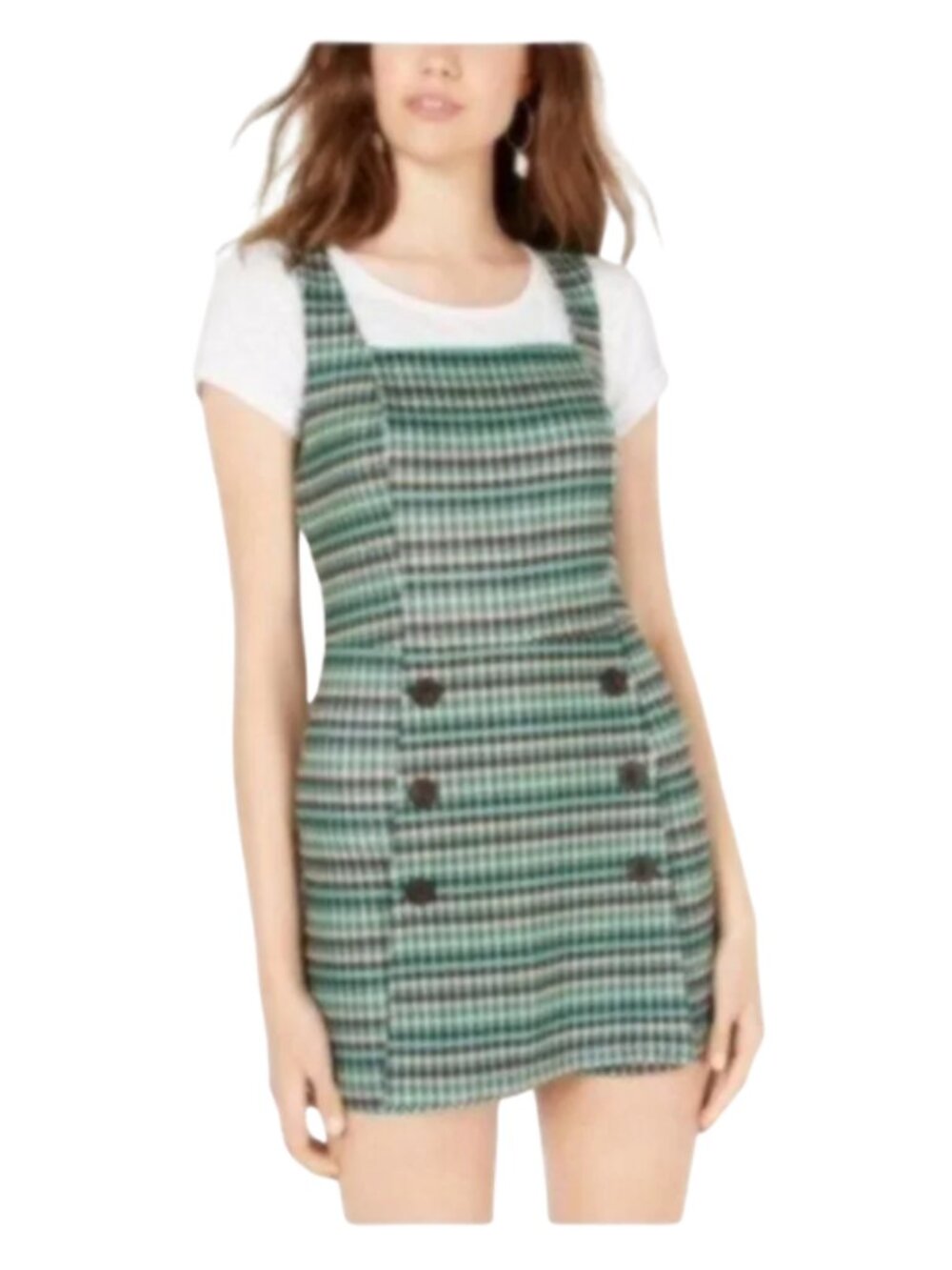 NWT Fishbowl Green Plaid Romper XXL